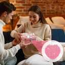 Compact Folding Mirror Heart Shaped Magnifying Mini Vanity Mirror Portable Travel Makeup Tools for Purse Double-Sided Cute Glitter Cosmetic ccessories (Pink-Silver)