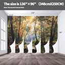 PANCRAFT Peel and Stick Wall Mural Wallpaper Forest 114"×82" Decor G01