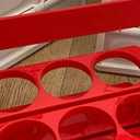 Bottle Caddy for 6 Pack Bottle Can, Portable Beer Bottle Rack Pure Color Foldable Beverage Storage Rack Picnic Beer Handle Basket Plastic Beer Carrier 6 Beer Holder Basket (Red)