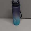 Sahara Sailor Water Bottle 32oz, Durable and Leakproof Water Bottles Motivational with Time Marker, Tritan, BPA Free, Wide Mouth with Easy Clean Brush for Gym, Travel, Home, School, Office (1 Bottle) (33.8 Ounces, Deep Sea)