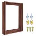 Floater Frame for Finished Canvas 1.25" Depth Custom Floater Frame Kit for Stretched Canvas Picture Oil Paintings Artwork Canvas Floating Frame Wall Art Decor Finished Canvas, Dark Walnut