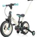 EOOWOY Balance Bike with Push Handle for Kids 18-60 Months, 6 in 1 Foldable Push Bike with Training Wheels & Pedals, Balance Bicycle for Boys and Girls with Brakes & Kickstand, Small