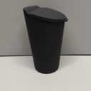 BMZX Car Trash Can with Lid Small Cup Holder Door Pocket Garbage Can Bin Trash Container Fits Auto Home Office, Black 1 Pack