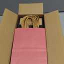 100 PCS Mini Gift Bags with Handles, 4.73"x2.36"x6.11" Party Favor Bags, 12 Colored Goodie Bags for Birthday Party, Kraft Paper Gift Bags Bulk for Wedding, Baby Shower, Celebrations, Party Supplies
