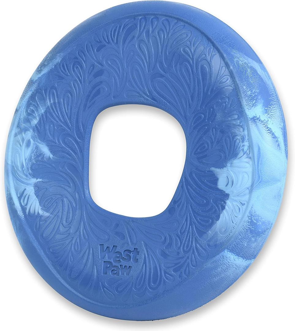 WEST PAW Seaflex Sailz Dog Toy Flying Disc - Machine Washable Eco-Friendly Zogoflex Toys for Moderate Chewers - Perfect for Fetch, Gnawing, Catch, Pet Training - Surf
