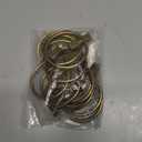 Ivilon Drapery Curtain Clips with Rings - Set of 14 Decorative Drapery Rings Curtain Clip Rings with Strong Clips 2" Diameter - Color Warm Gold