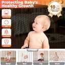 120" Extra Wide Retractable Baby Gates Dog Gate, Long Mesh Gate Pet Gate for Large Opening, 34" Extra Tall Child Safety Gate with Reinforced Strips for Stairs Hallways Doorways Deck Indoor Outdoor