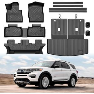 Floor Mat for Ford Explorer 2020-2026 Captain Chairs (Only Fit 7 Seats)