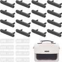 PH PandaHall 16pcs Metal Labels Rectangle Blank Stamping Tags Metal Engraved Plates for Handmade Purse Bag Backpack Hat Shoes DIY Craft Memorial Art Sewing Items, Gunmetal, 1.87x0.37inch