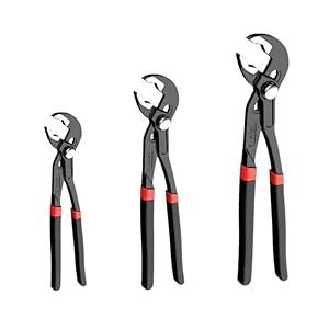 Quick Adjust Groove Joint Pliers Set 7-inch, 10-inch, 12-inch, Groove Wrench Pliers, Water Pump Plier, Durable CR-V Steel Tongue 