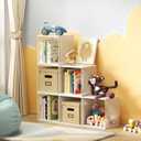 2 Cube Organizer Bookshelves DIY Variable Stackable Cube Storage Organizer for Kid Bedroom,Living Room,Small Bookshelf White