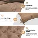 Porch Replacement Swing Cushions for Outdoor: 2-3 Seater Garden Waterproof Patio Bench Cushion with Ties - 4" Thick Swing Chair Cushion for Backyard Furniture Loveseat