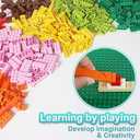 1000 PCS Building Bricks Compatible with Lego Classic - 1000 Pieces Basic Bulk Building Blocks in Random Color - Mixed Shape