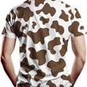 Casual Cow Print T-Shirt Short Sleeve Fun Cow Graphic T-Shirts for Men Women (L)