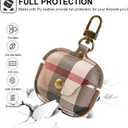 for AirPods Pro 3 Case, Leather Cute Full Body Shockproof Protective Cover for AirPods Pro 3nd Generation Case for Women Men with Keychain