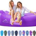 AlphaBeing Inflatable Lounger Beach Chair Accessories, Air Sofa Hammock Inflatable Couch for Camping Backyard Lakeside with Compression Sacks, Ideal Outdoor Gifts for Adults (PURPLE)