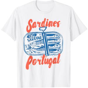 Sardines Tinned Fish Retro Graphic for Men Women T-Shirt, Large