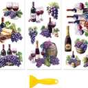 Peacoblue Rub on Transfer Decal Sticker for Furniture Craft Decor 6"x12" Grapes and, 3Pcs Waterproof UV DTF Transfer for Drawer Dresser Glass Porcelain Wood Plastic