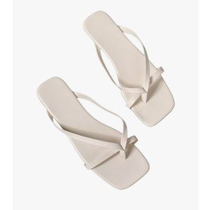GORGLITTER Women's Strappy Square Toe Sandals Dressy Summer Cute Thong Sandals Flip Flops 5