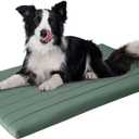 BALANCE Dog Crate Bed, Orthopedic Dog Bed Pad with Waterproof Liner, Washable Crate Foam Pet Mat for Large, Medium, Puppy Dogs Breeds, Mint Leaf, 42"x28"x2"