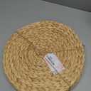 6 Pack, Round Woven Placemats, Natural Water Hyacinth Wicker Placemats, Braided Straw Table Mats, Charger Plates for Dining Table, Fall, Thanksgiving, Christmas (13.8 inch)