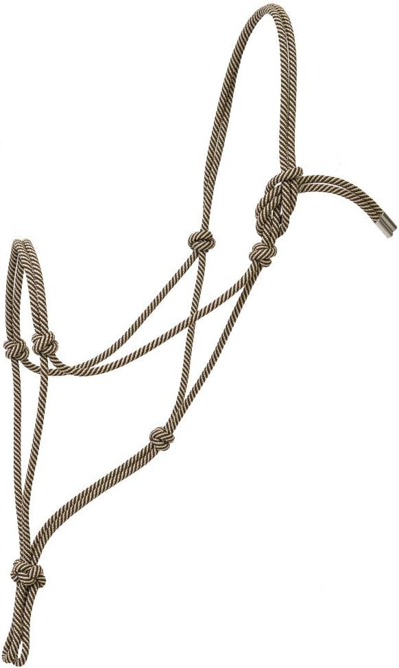 Weaver Leather Silvertip #95 Rope Halter (Average, Black/Tan)