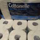 Cottonelle Ultra Clean Toilet Paper with Active CleaningRipples Texture, Strong Bath Tissue, 24 Family Mega Rolls = 132 Regular Rolls (4 Packs of 6)
