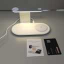 GUSGU 3 in 1 Charging Station for MagSafe Wireless Charger with Three-Level Night Light, 15W Max Fast Charging for iPhone 17/16/15/14/13/, Apple Watch Series 2-11/SE 3/ Ultra 3, AirPods Pro 3-Gray