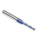 2PCS CNC Router Bits 1/4 Inch Shank 1/8 inch Cutting Diamete Spiral Up Cut End Mill with Nano Blue Coating for Carving Standard milling, Finish and Boring
