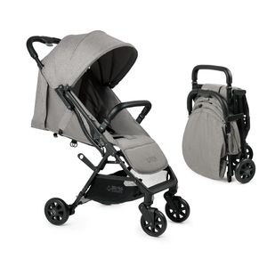 Lightweight Travel Stroller for Baby & Toddlers - Easy Fold & Compact Stroller with Canopy, Storage Basket, Multi-Position Recline & Convenient One-Hand Fold (Grey)