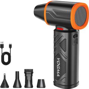 V40 Compressed Air Duster-270000RPM 350G Super Power Electric Air Duster, 10000mAh Cordless Rechargeable Brushless Motor Canned Air, Stepless-Adjustable Air Blower for PC, Keyboard