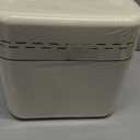 Sooyee Slim Bathroom Trash Can, 3.3 Gallon Trash Can with Press-Top Lid,Adsorption Garbage Can,Slim Wastebasket for Toilet, Office, Bedroom, White