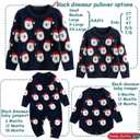 Simplee kids Ugly Christmas Sweater Family Matching Outfits for Holiday Party Knitted Pullover (Small, Santa-navy)
