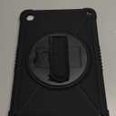 ZtotopCases for Samsung Galaxy Tab A11+ Plus/A9+ 11-Inch 2025/2023, Shockproof Hard Duty Case with Screen Protector+360 Rotating Hand Strap&Stand+Shoulder Strap for Tab A11+/A9 Plus Tablet, Black