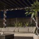 Outdoor Solar Rope Light- Solar Powered Cable String 100 LED Lights with 8 Modes for Patio, Backyard, Garden, Events by Pure Garden (Cool White)