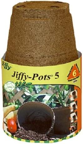 Jiffy 5 in. Transplant Peat Pots (8-Pack)