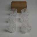 Peohud 6 Pack Plastic Beer Mugs, 20 Oz Beer Stein Glasses with Handle, Clear Large Beer Drinking Cups for Bar, Cocktail, Alcohol, Beverages, Milk, Juice, Soda