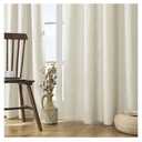 Joydeco Linen Curtains 96 inch Length 2 Panel Set, Light Filtering Curtain for Living Room Bedroom, 52 inch Wide Drapes with Rod Pocket Back Tab (96" Lx52 W, Ivory on Linen)