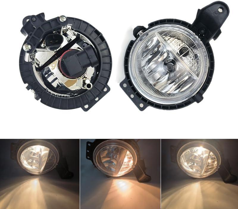 Front Bumper Fog Light Assembly Pair for 2007-2015 Mini Cooper R56/Mini Clubman 2006-2013 With Clear Lens Fog Lamp Assembly Driver & Passenger Side