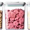 Airtight Food Storage Containers,1.3Qt 3Pcs Pop Food Containers with Lids, Stackable One Button Opening Kitchen Pantry Organizers and Storage, BPA-Free Food Containers Set for Snacks Candy Spices