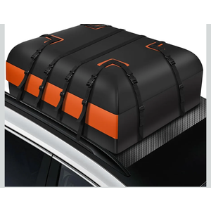 Car Rooftop Waterproof Bag,20 Cubic Feet Large Capacity Waterproof Car Rooftop Cargo Carrier Roof Bag for All Vehicle with/Without Racks-Anti-Slip Mat,10 Straps,6 Door Hooks,Luggage Lock