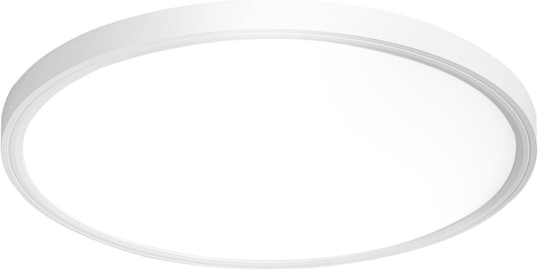 DINGLILIGHTING 5 Pack LED Flush Mount Ceiling Light: 12 inch Super Slim Dimmable & 5CCT (2700-6000K) Kitchen Lighting Fixtures Ceiling - 24W White Low Profile Ceiling Lamp for Bedroom Garage Hallway