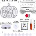 Winlyn 24 Sets Halloween Pumpkin Suncatcher Wind Chime Ornaments Decorations DIY Window Paint Art Suncatcher Craft Kits Pumpkin Sun Catchers for Kids Classroom Halloween Activities Holiday Art Project