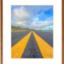 Natural Wood Photo Frames Inspired Tabletop Picture Frame with Mat, Vertical or Horizontal Display (Teak, 12x16 matted to 8.5x11)