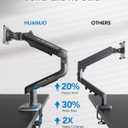 HUANUO TitanLift Heavy Duty Monitor Arm for Screens up to 49", Holds 44 lbs, Aluminum Ultrawide Screen Monitor Mount, Fully Adjustable Single Gaming Desk Mount with Dual C-Clamp, Max VESA 100x100mm