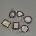 SOFPLATE 6Pcs 6 Styles Heart Shaped Mini Frames Mini Vintage Picture Frames Rectangle Alloy Tiny Small Assorted Colorful Retro Metal Photo Stands Accessories for Home Office Car Table Desk DIY Decor