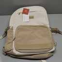 LOVEVOOK Laptop Backpack for Women with Pouch Pocket for Large Capacity Cup,18 Inch Laptop Computer Bag Travel Backpack Purse, Waterproof Work Business Backpack College Teacher Bags, Beige-Khaki