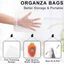 ANZNKU 100 Pack Premium White Organza Bags 6x9 inches Mesh Organza Favor Bag Drawstring, Gift Bags for Easter Gift Favor Party Wedding, Sheer Gift Bag