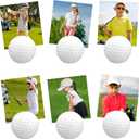 Leinuosen 12 Pcs Resin Golf Base Centerpieces Place Card Holder Golf Ball Shaped Table Number Holder Name Place Photo Stand for Office Menu Events Wedding Party
