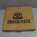 White Charger Plates,13 Inch Reef Plastic Chargers for Dinner Plate, Decorative Chargers for Wedding, Elegant Parties, Banquets and Table Decor (Set Of 6)